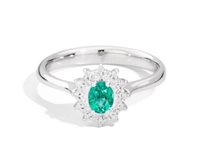 Ringe Recarlo Dame in Weißgold Smeraldo 0.32 Ct R77CC001/SM-13-1 - R77CC001/SM-13-1